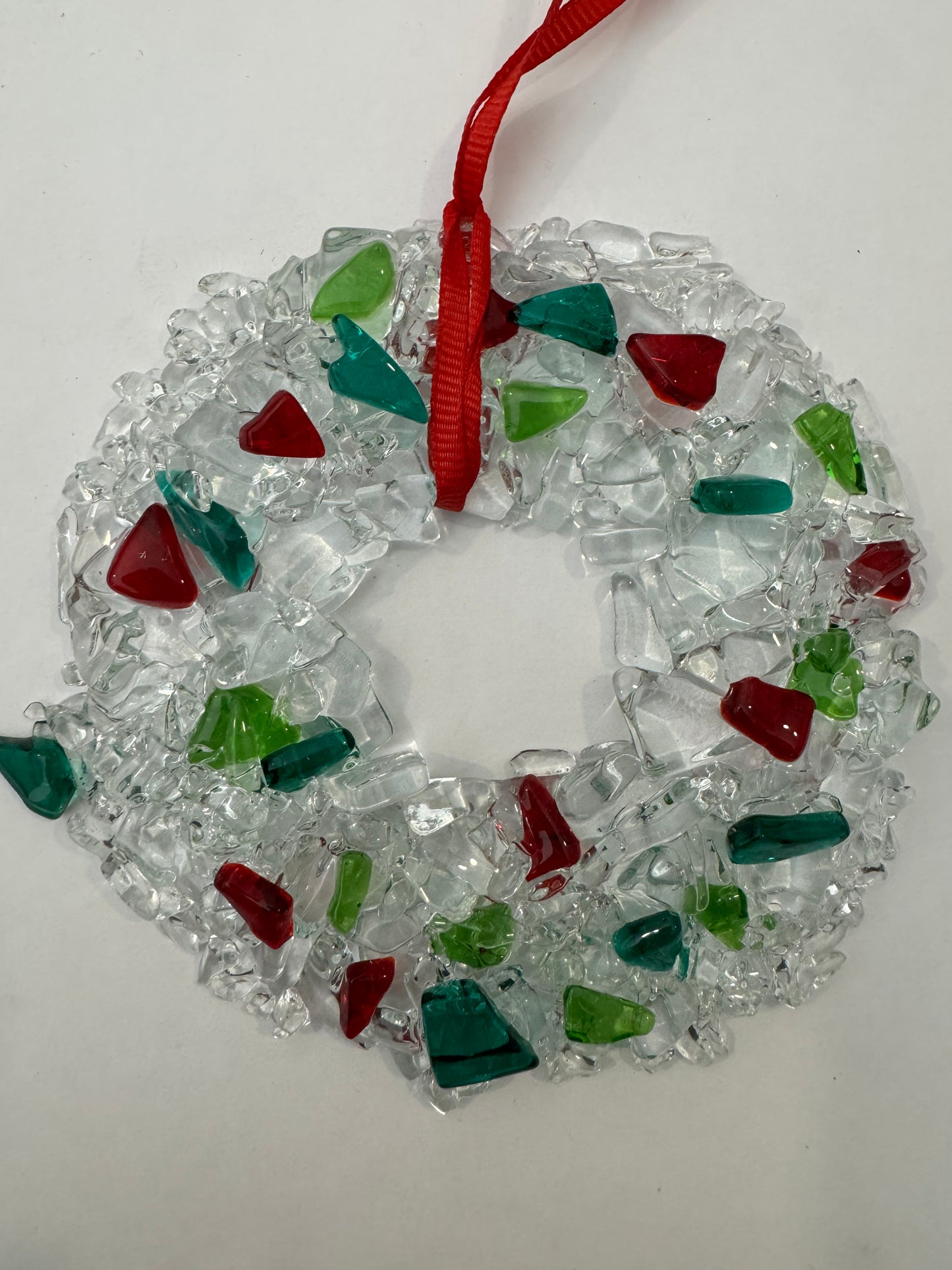 Corona / Christmas fused glass Wreath
