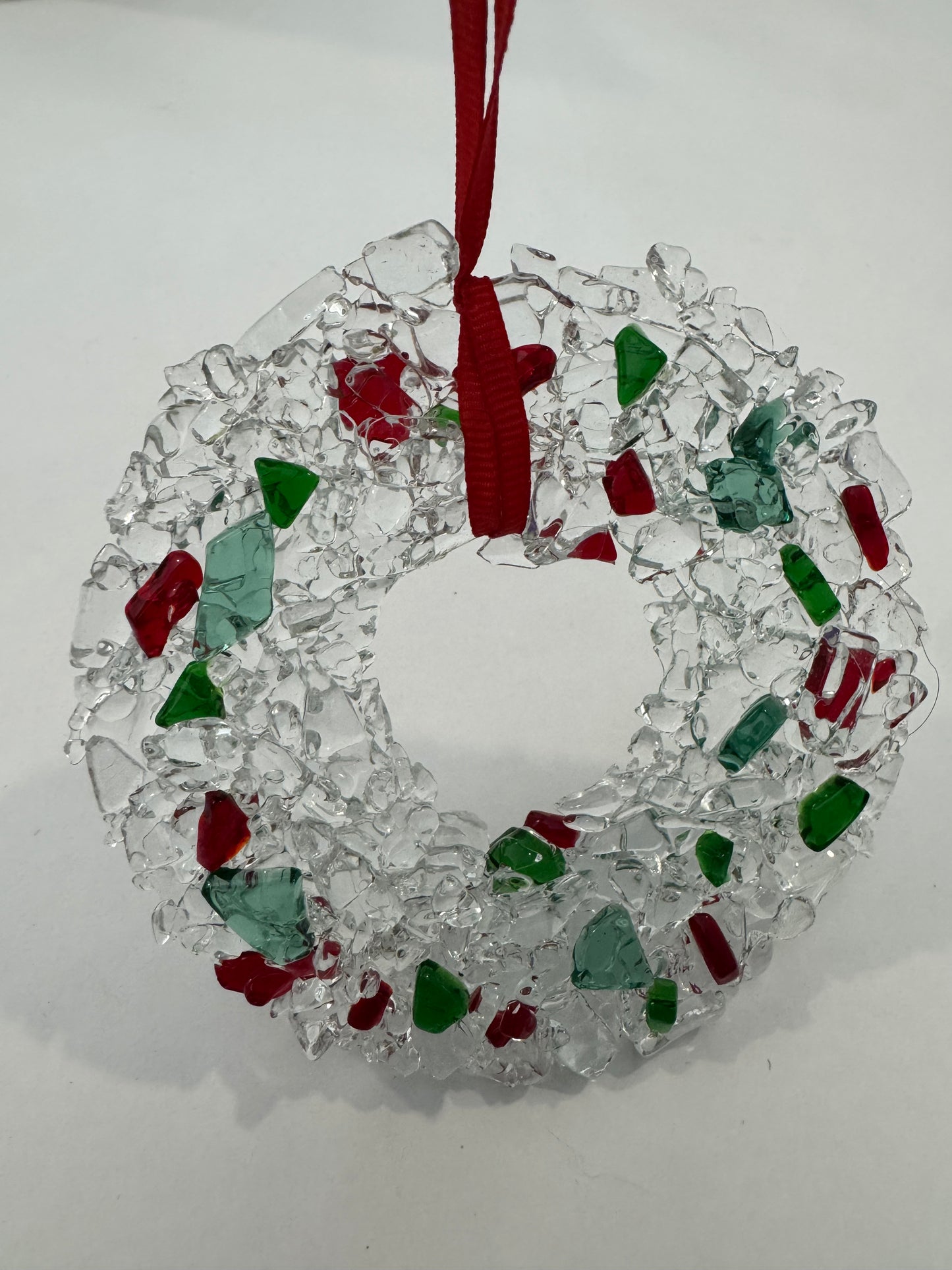 Corona / Christmas fused glass Wreath