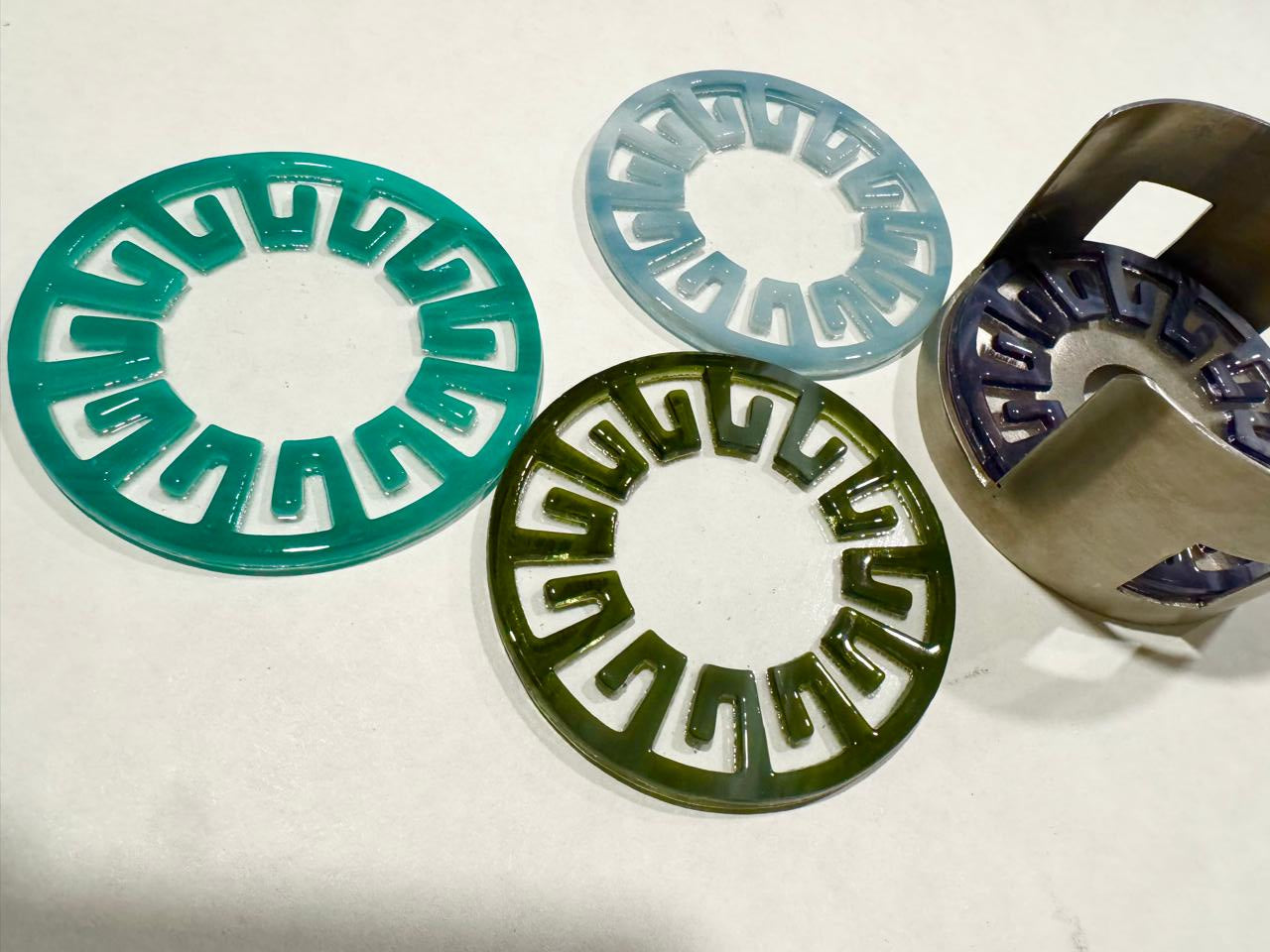 Set de portavasos  de vidrio "Maya"