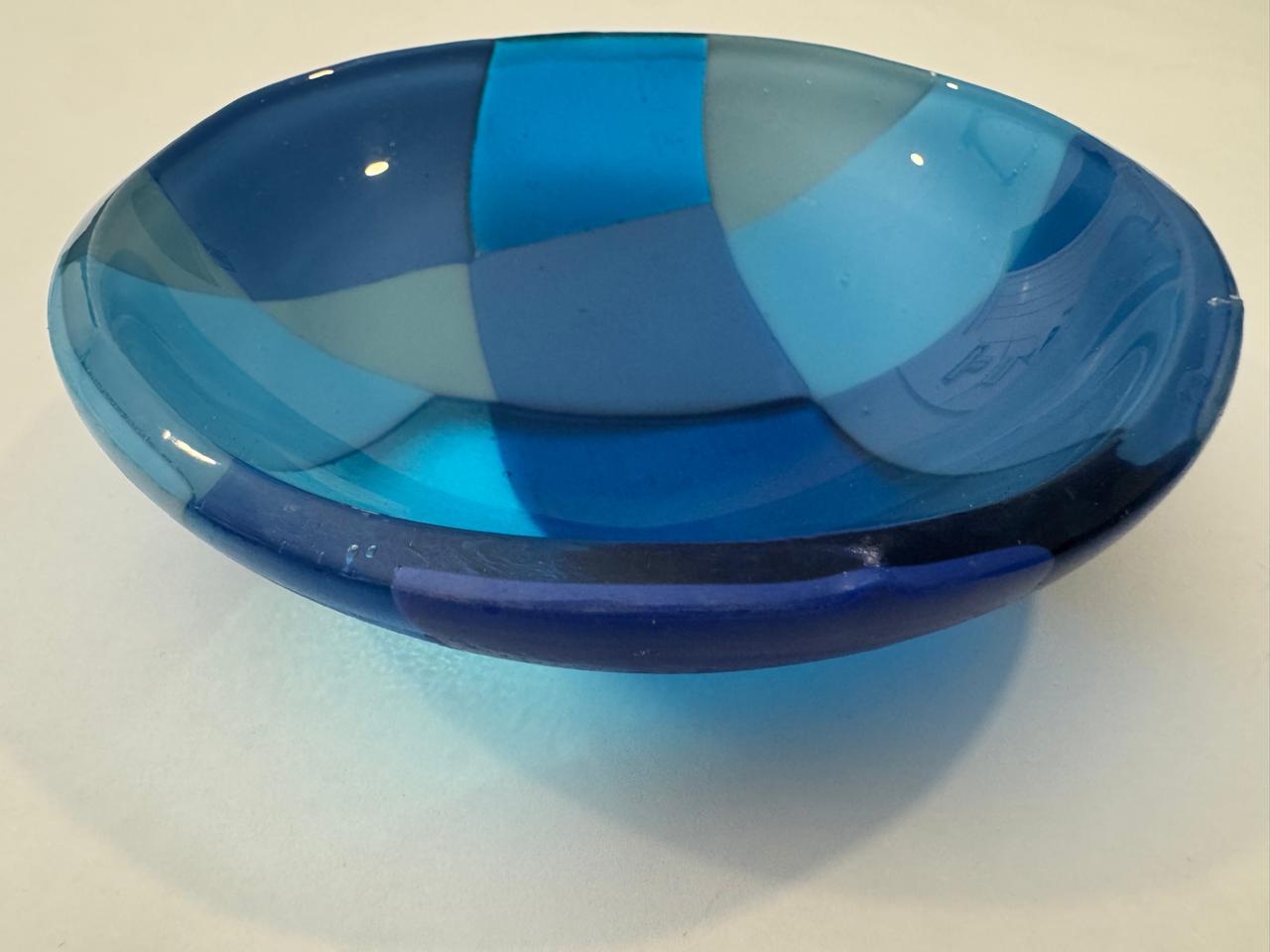 Platón de vidrio decorativo "Tramos"