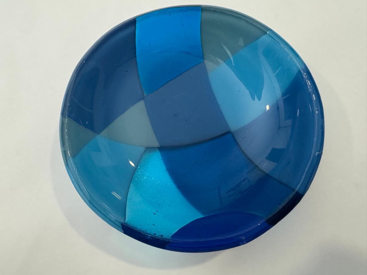 Platón de vidrio decorativo "Tramos"