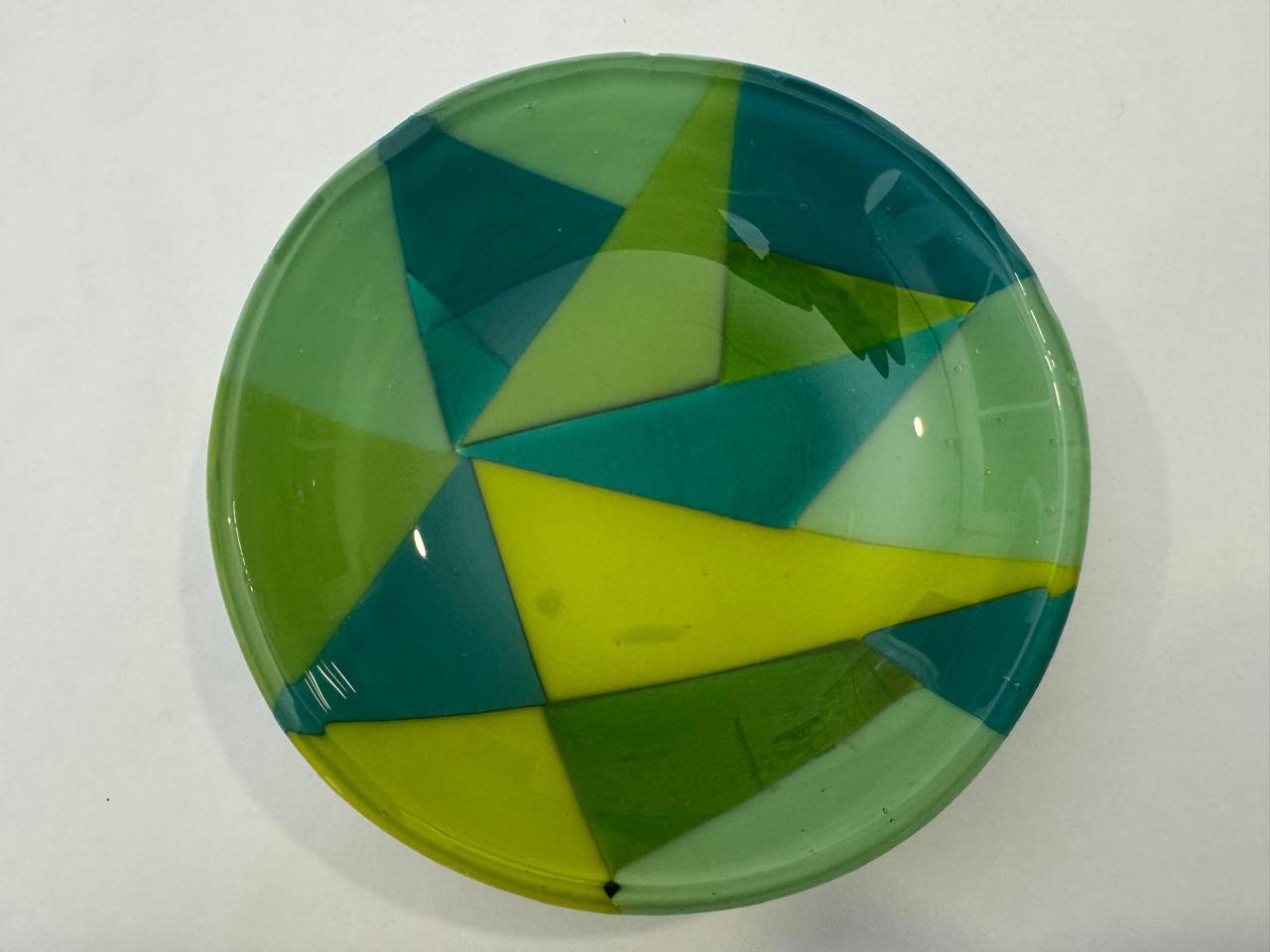 Platón de vidrio decorativo "Tramos"