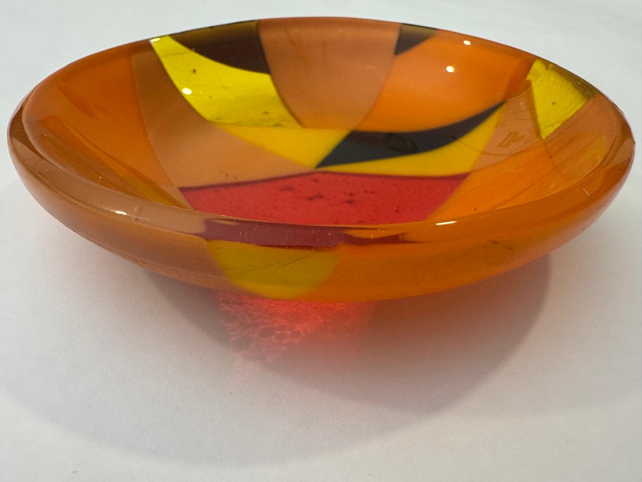 Platón de vidrio decorativo "Tramos"