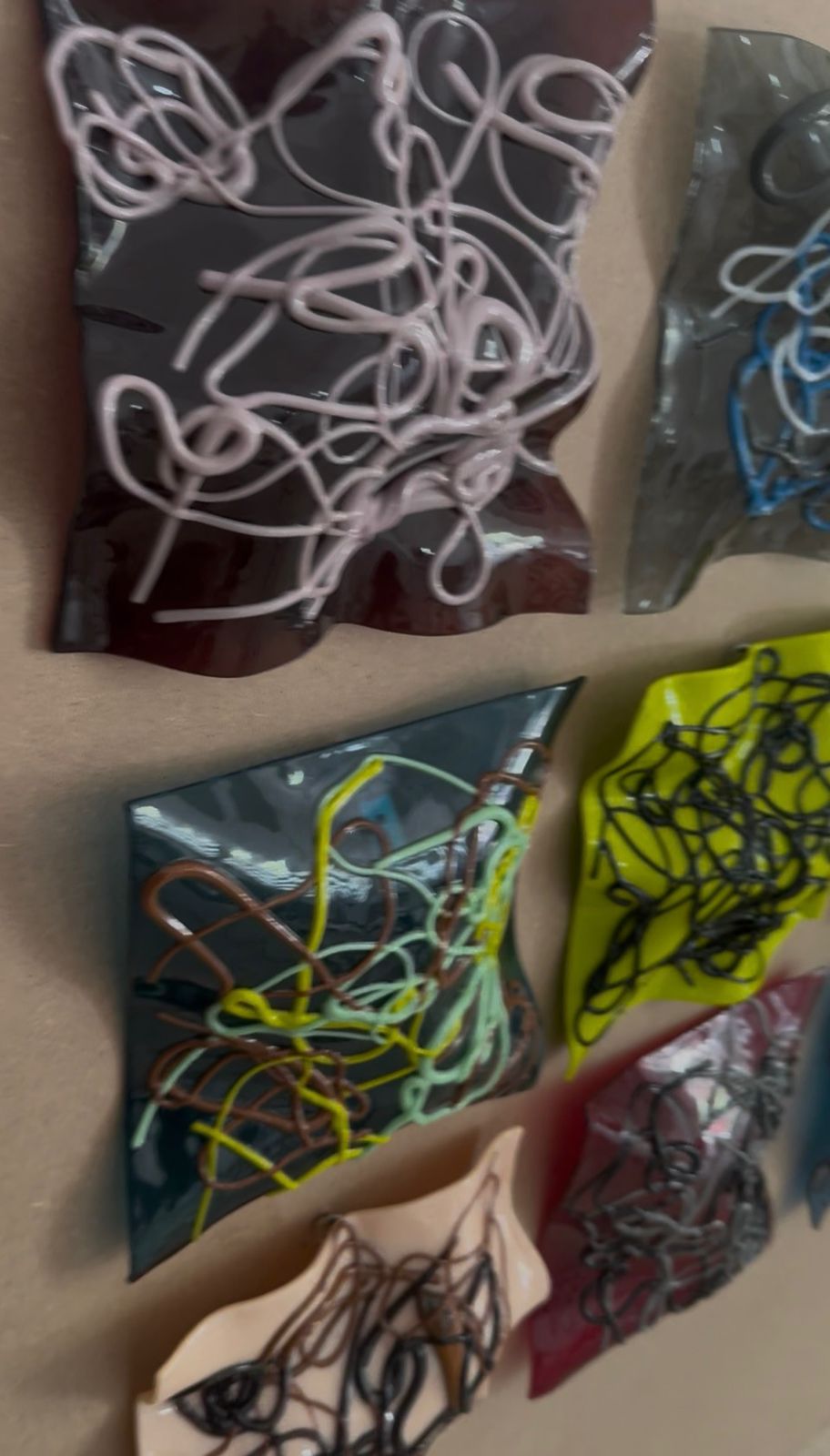 Wall art de vidrio "scribbles"